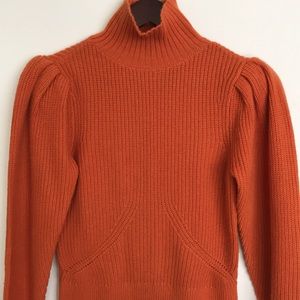 Frame Puff Sleeve Soft Wool Cashmere Sweater Size XS